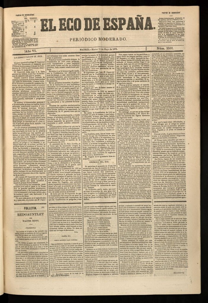 Miniatura de El Eco de España del 11 de mayo de 1875