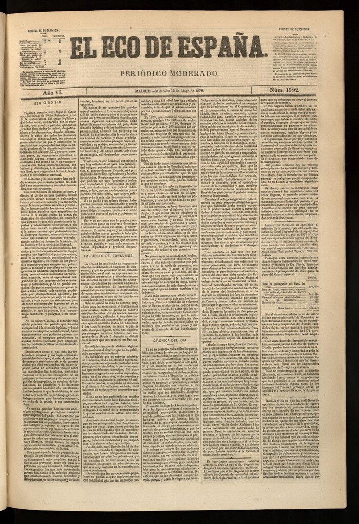 Miniatura de El Eco de España del 12 de mayo de 1875