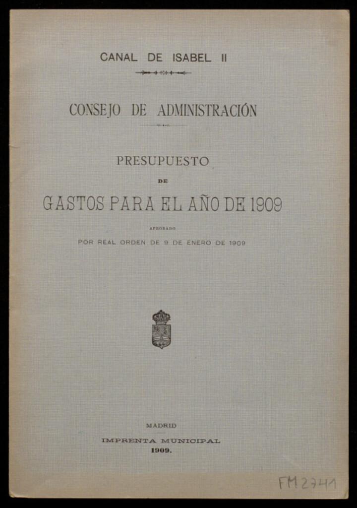 Miniatura de Presupuesto de gastos para el año de 1909...