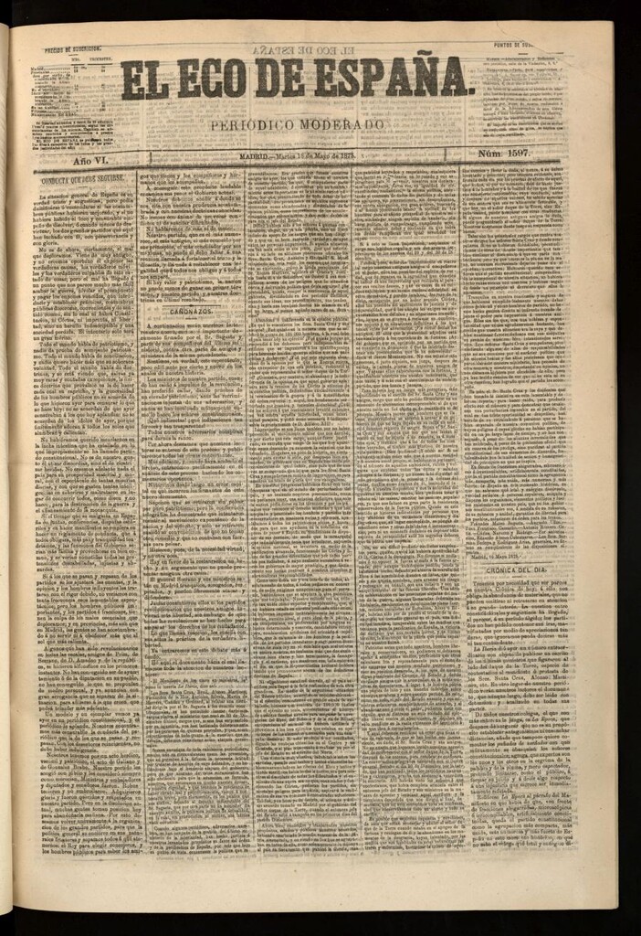 Miniatura de El Eco de España del 18 de mayo de 1875