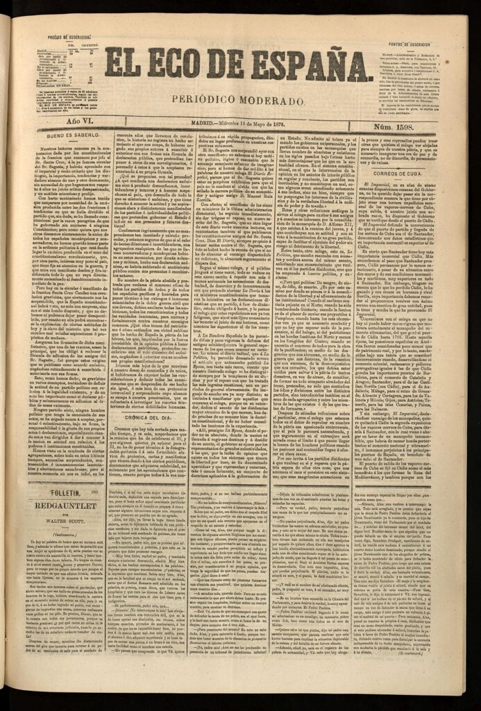 Miniatura de El Eco de España del 19 de mayo de 1875