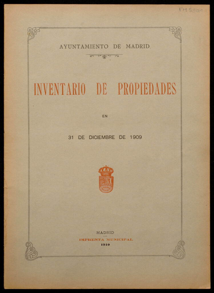 Miniatura de Inventario de propiedades en 31 de diciembre de 1909