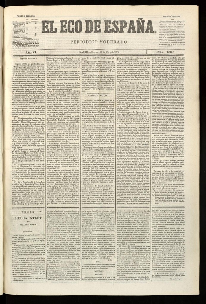 Miniatura de El Eco de España del 23 de mayo de 1875