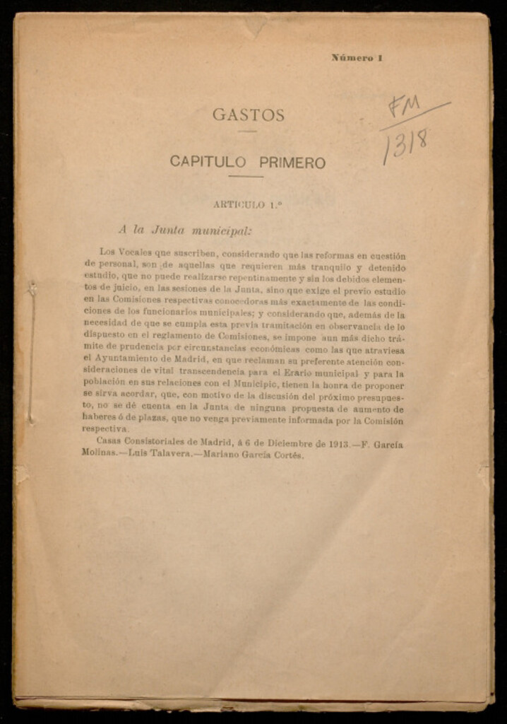 Miniatura de [Presupuesto de gastos para el año 1914 : enmiendas presentadas]