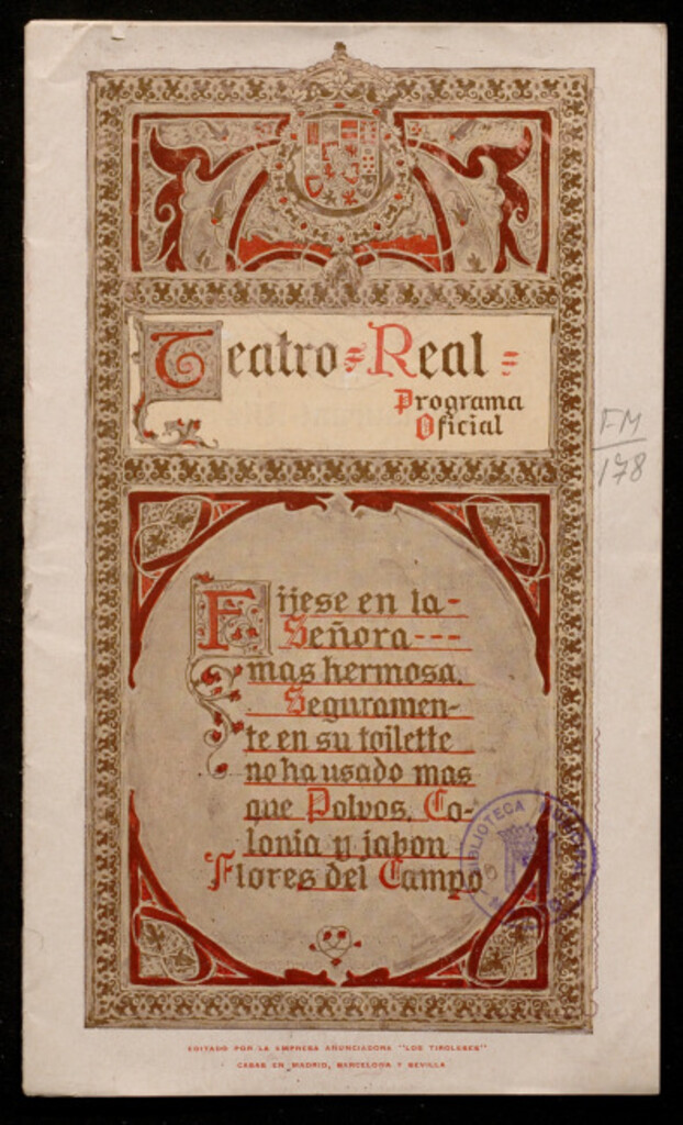 Miniatura de Tristán e Iseo : teatro real : programa oficial : 7 de enero de 1915