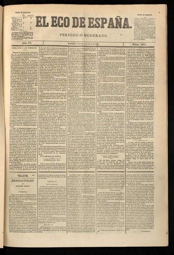 Miniatura de El Eco de España del 4 de junio de 1875
