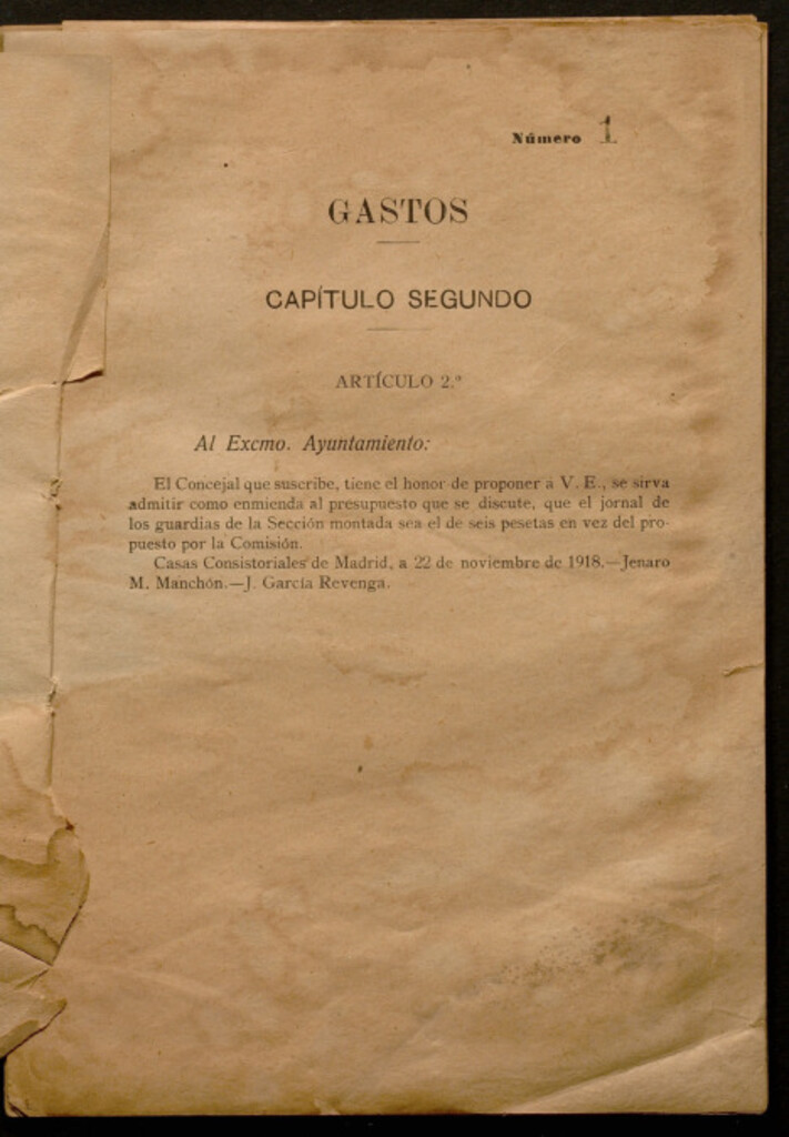 Miniatura de Gastos : [para 1919 : enmiendas]