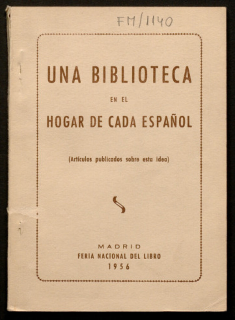 Miniatura de Una biblioteca en el hogar de cada español (artículos publicados sobre esta idea)
