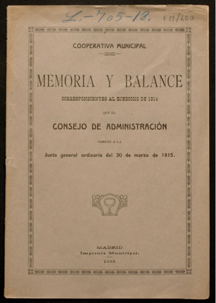 Miniatura de Memoria y balance correspondientes al ejercicio de 1914...