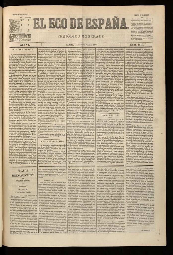 Miniatura de El Eco de España del 10 de junio de 1875