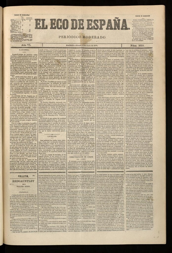 Miniatura de El Eco de España del 12 de junio de 1875