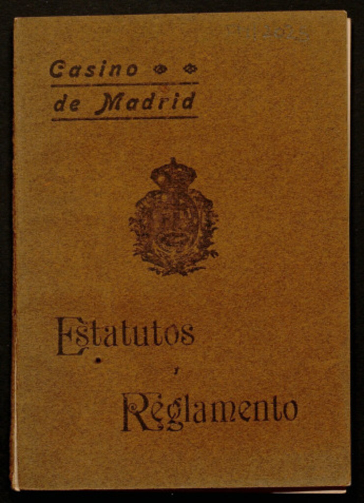 Miniatura de Estatutos y reglamento del Casino de Madrid (antes del Príncipe)