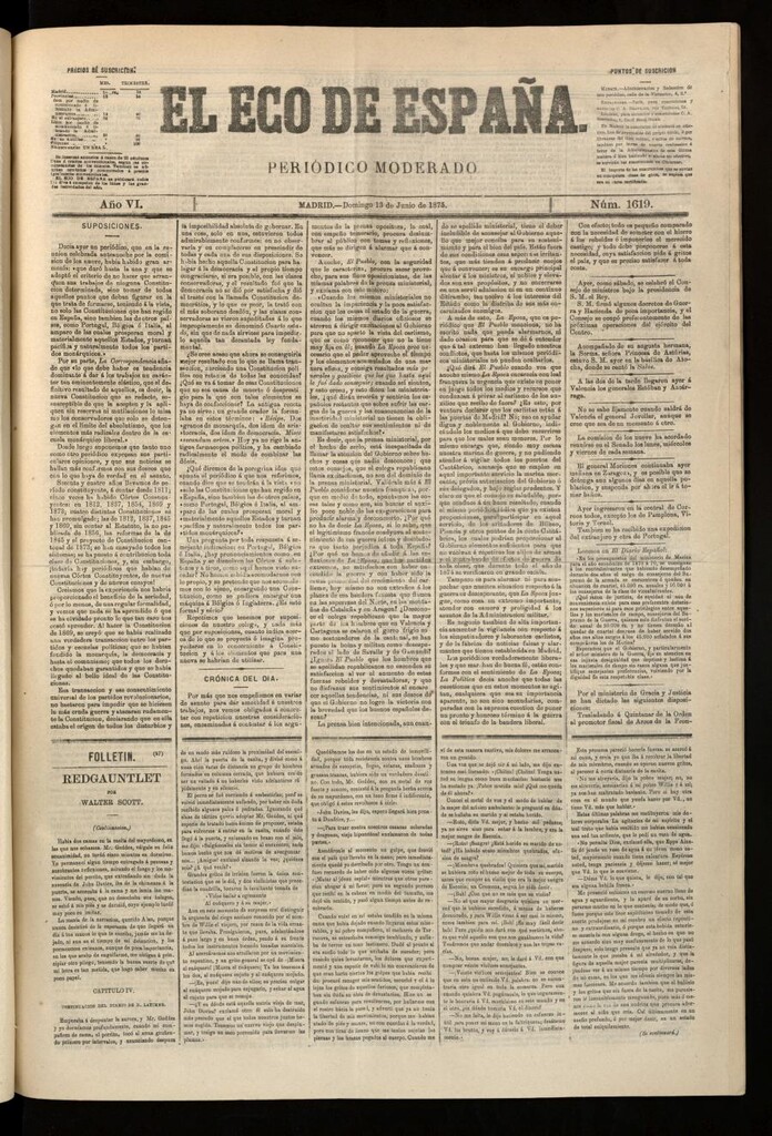 Miniatura de El Eco de España del 13 de junio de 1875