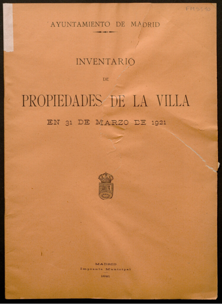 Miniatura de Inventario de propiedades de la Villa en 31 de marzo de 1921
