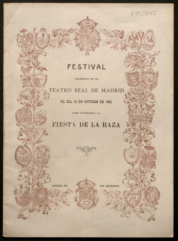 Miniatura de Festival celebrado en el Teatro Real de Madrid el día 12 de octubre de 1921 para solemnizar la fiesta de la raza