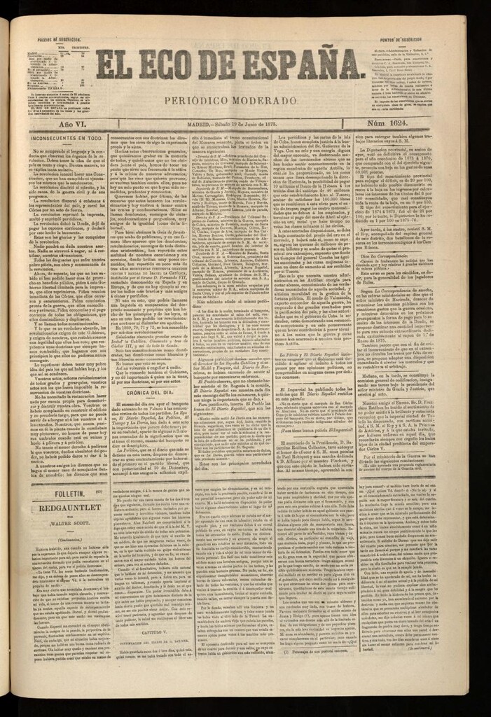Miniatura de El Eco de España del 19 de junio de 1875