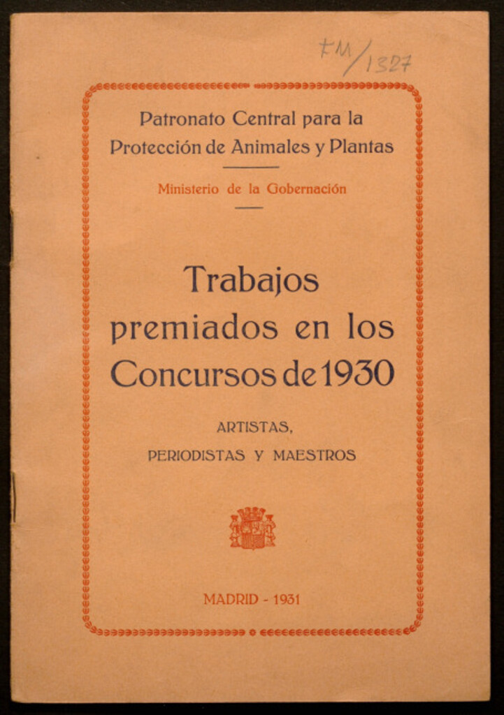 Miniatura de Trabajos premiados en los concursos de 1930 : artistas, periodistas y maestros