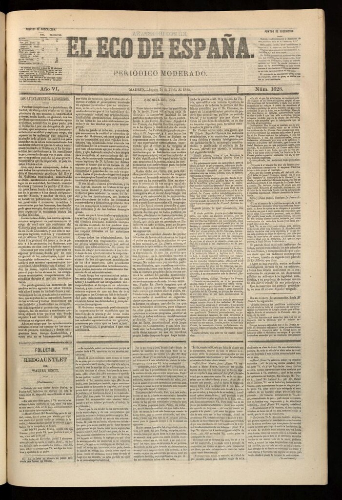 Miniatura de El Eco de España del 24 de junio de 1875