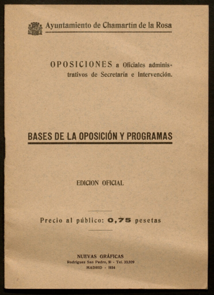 Miniatura de Oposiciones a Oficiales Administrativos de Secretaría e Intervención: bases de la oposición y programas