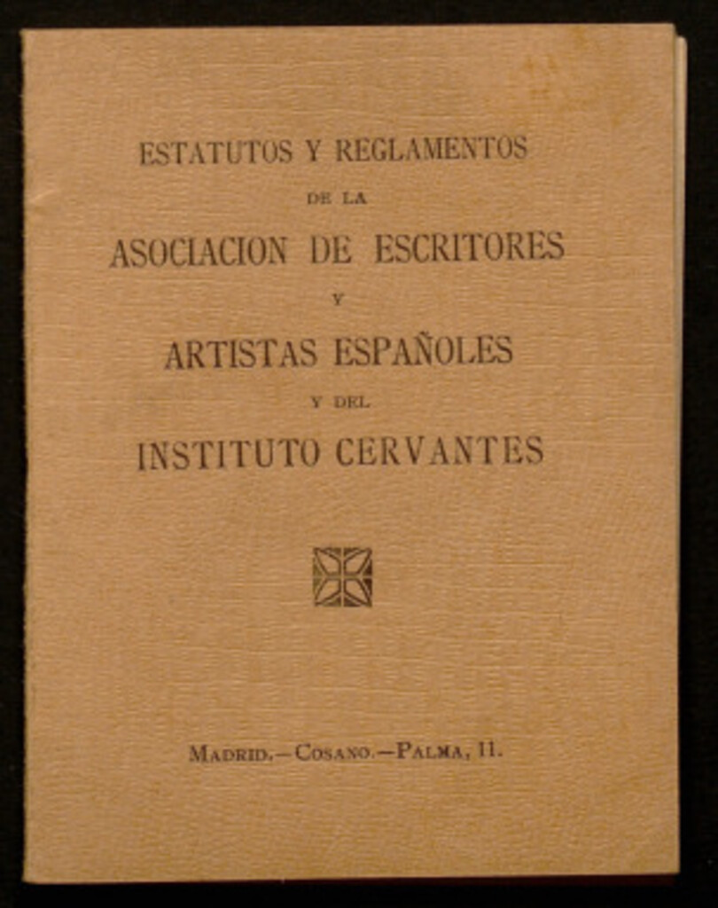 Miniatura de Estatutos y reglamentos de la Asociación de Escritores y Artistas Españoles y del Instituto Cervantes