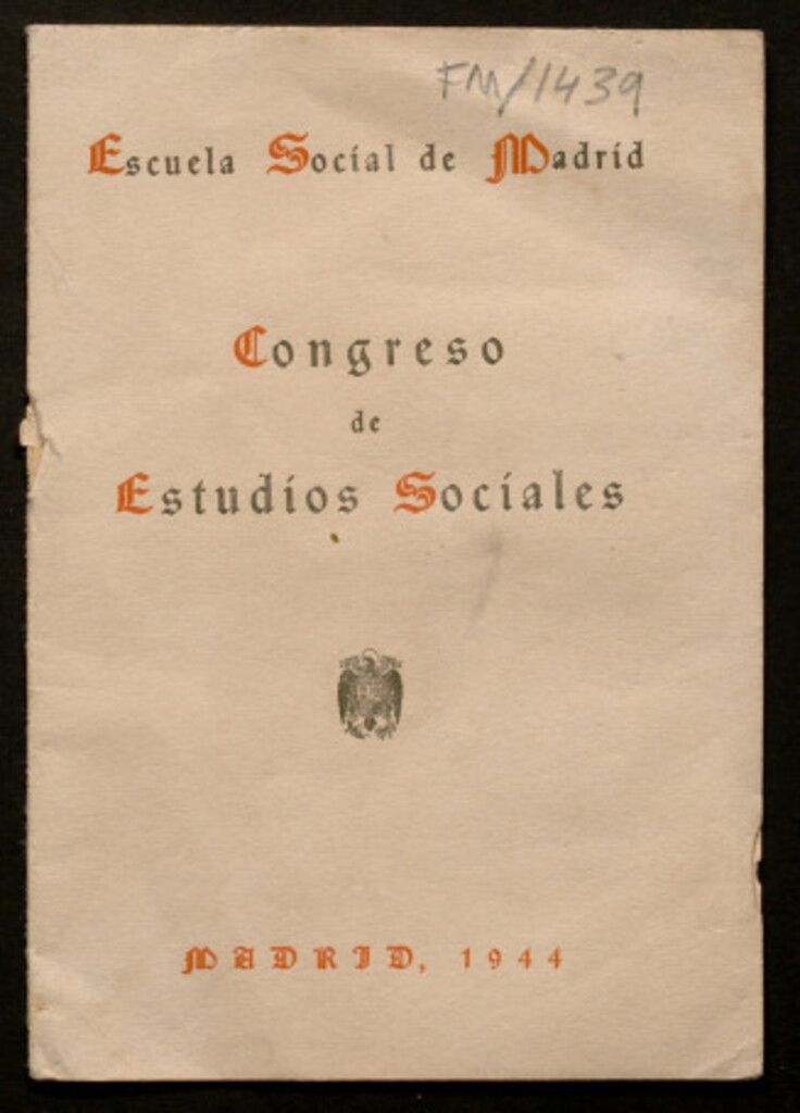 Miniatura de Congreso de Estudios Sociales : [proyecto de organización]