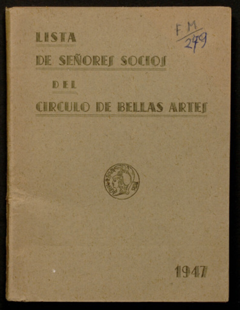 Miniatura de Lista de los señores socios del Círculo de Bellas Artes