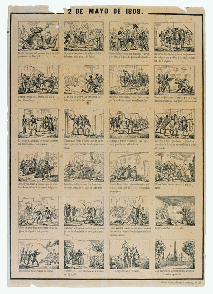 Miniatura de 2 de Mayo de 1808. Pliego de 24 Aleluyas