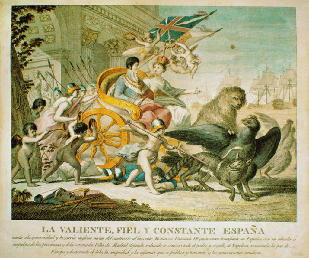 Miniatura de Alegoría del triunfo de España y Fernando VII sobre Napoleón