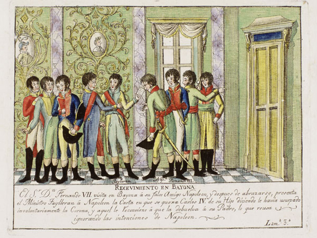 Miniatura de Encuentro en Bayona de Fernando VII y Napoleón