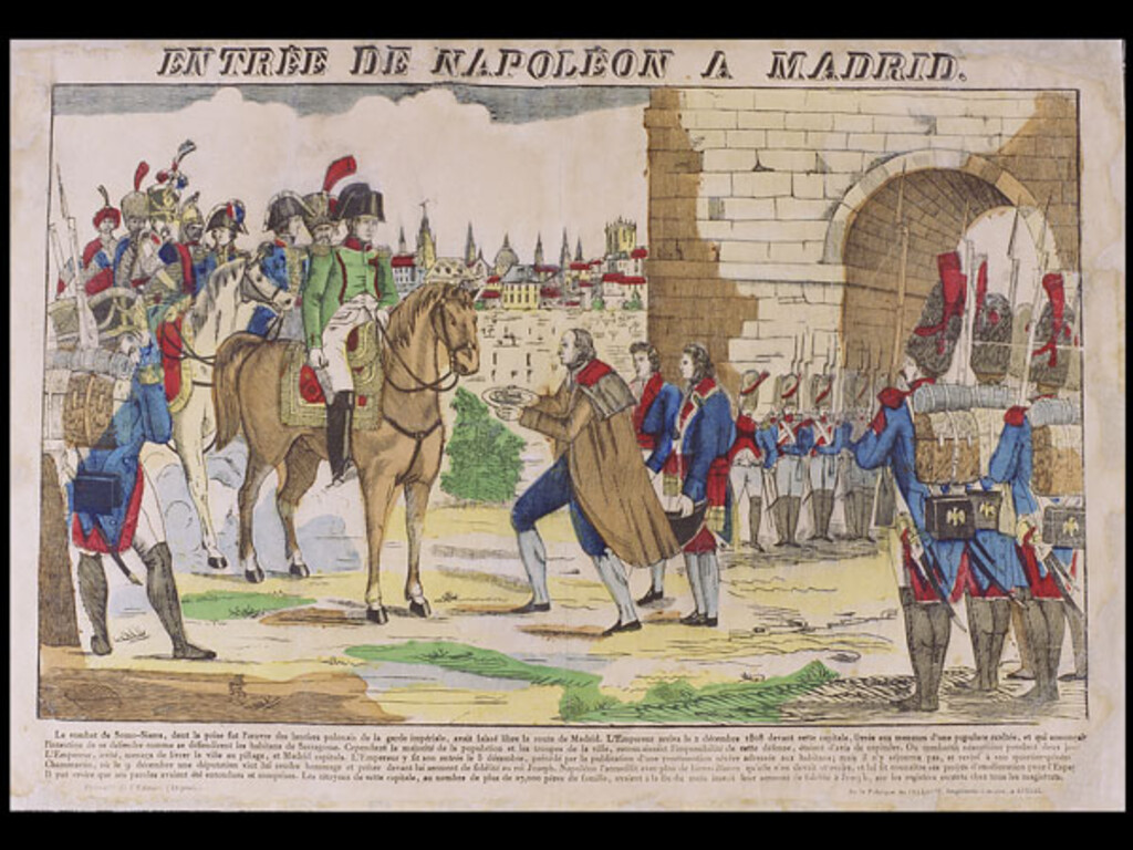 Miniatura de Entrada de Napoleón en Madrid, el 5 de diciembre de 1808