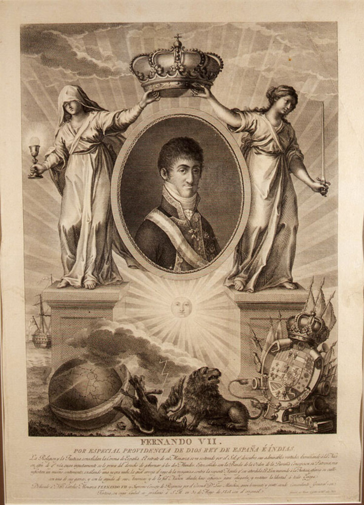 Miniatura de Retrato alegórico de Fernando VII