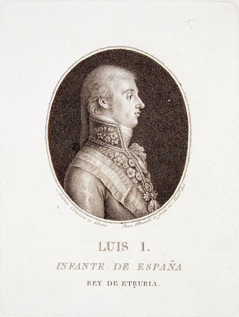 Miniatura de Retrato de Luis I de Borbón. Infante de España