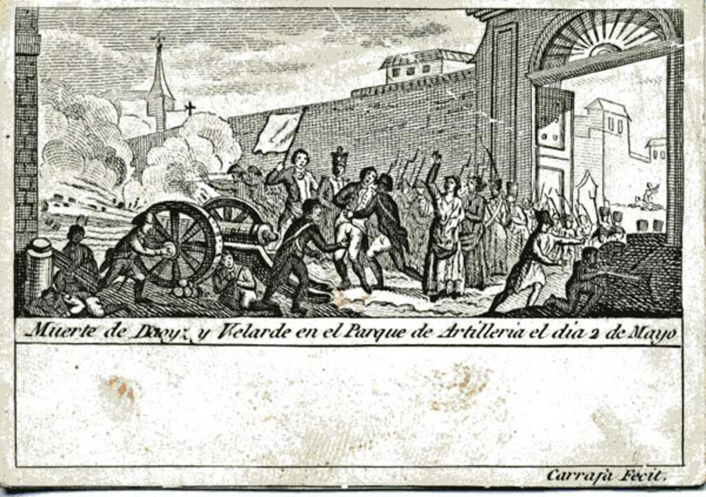 Miniatura de Muerte de Daoíz y Velarde