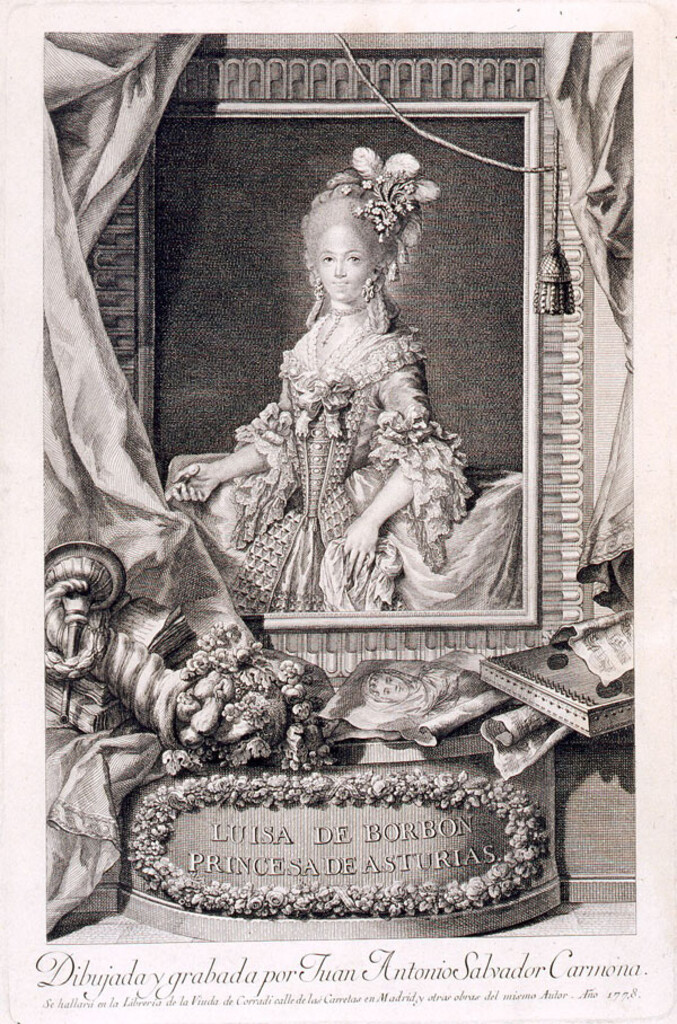 Miniatura de Retrato de María Luisa de Borbón