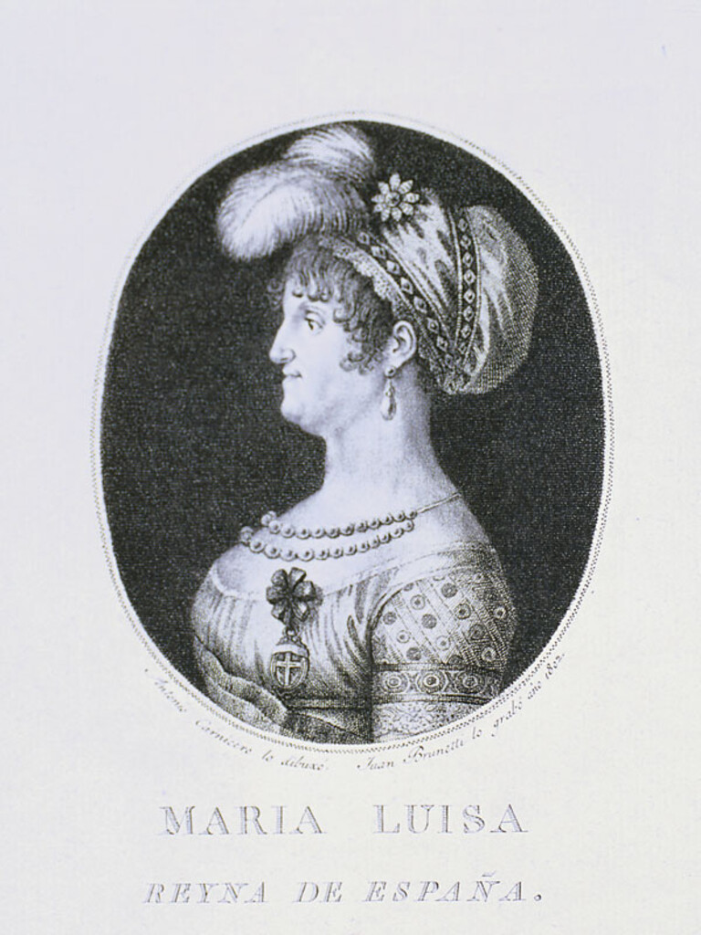 Miniatura de Retrato de María Luisa esposa de Carlos IV