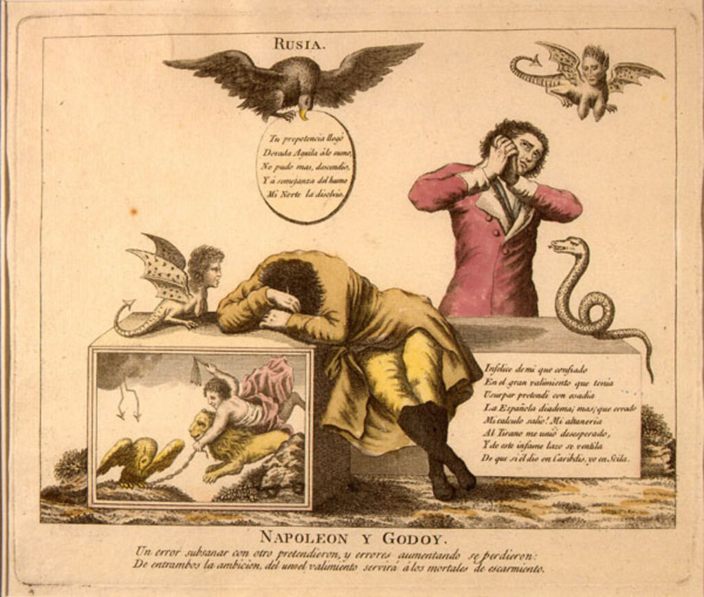 Miniatura de Sátira contra Napoleón y Godoy