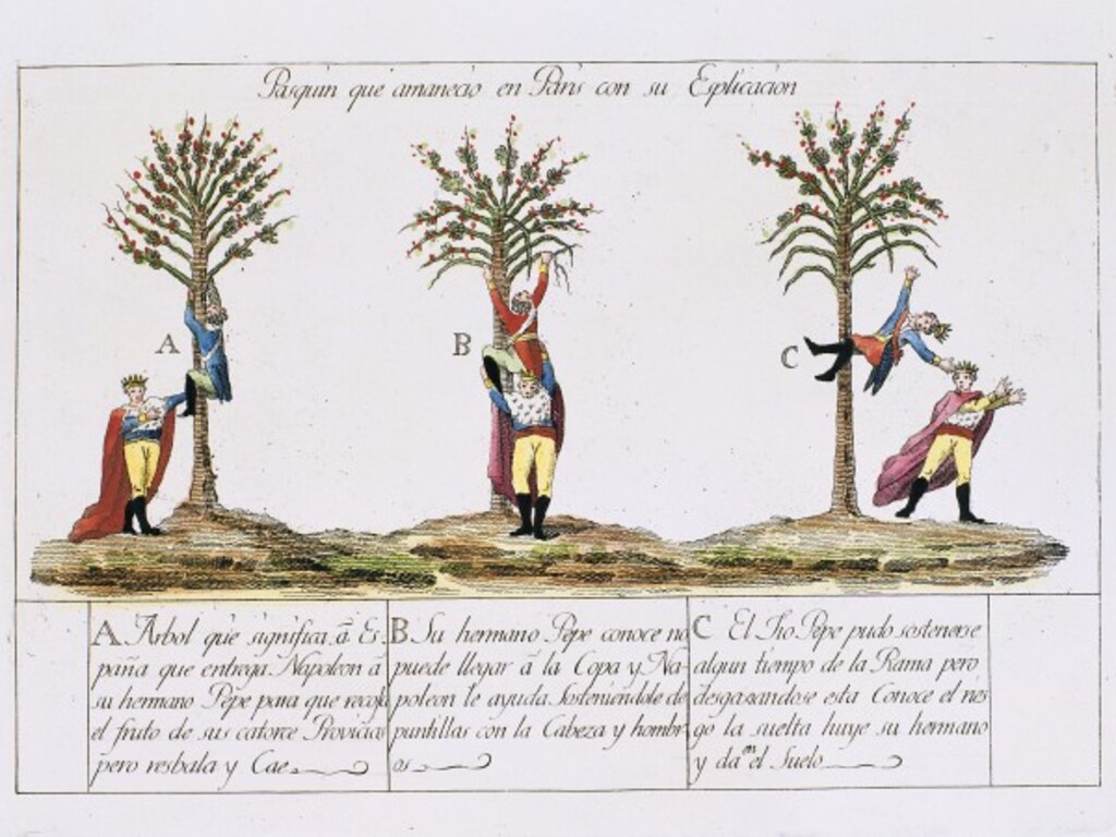 Miniatura de Sátira contra Napoleón y su hermano José