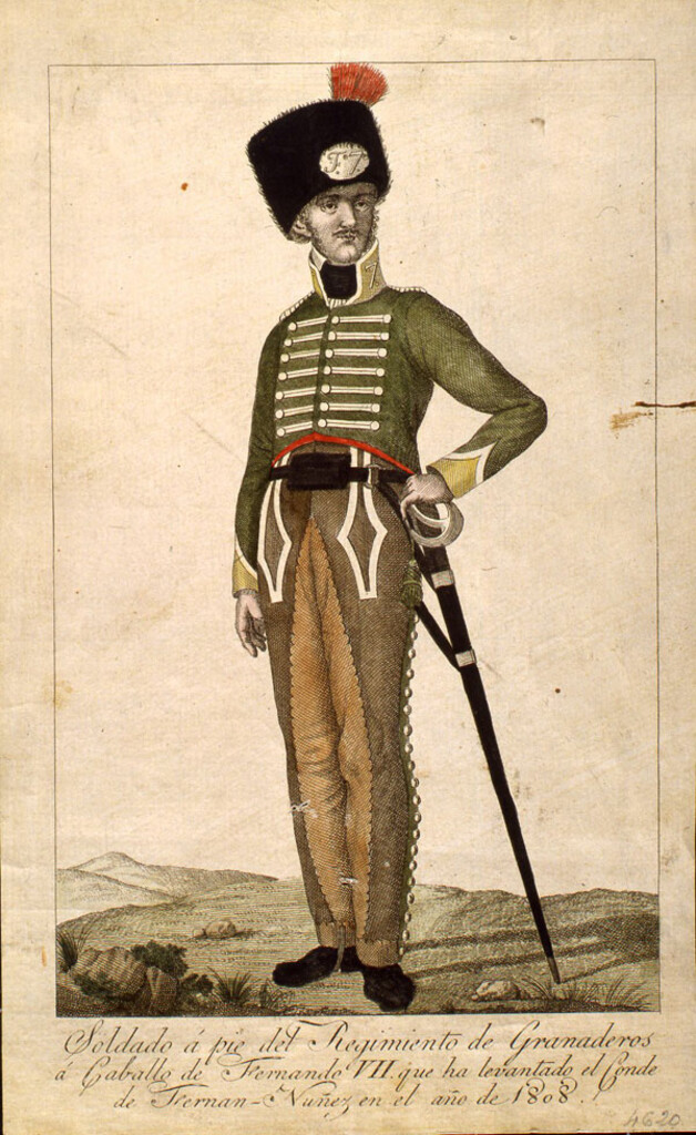 Miniatura de Soldado a pie del Regimiento de Granaderos de Fernando VII