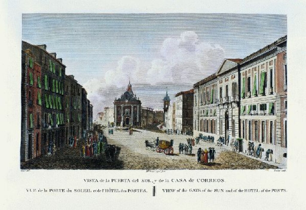 Miniatura de Vista de la Puerta del Sol y de la Casa de Correos