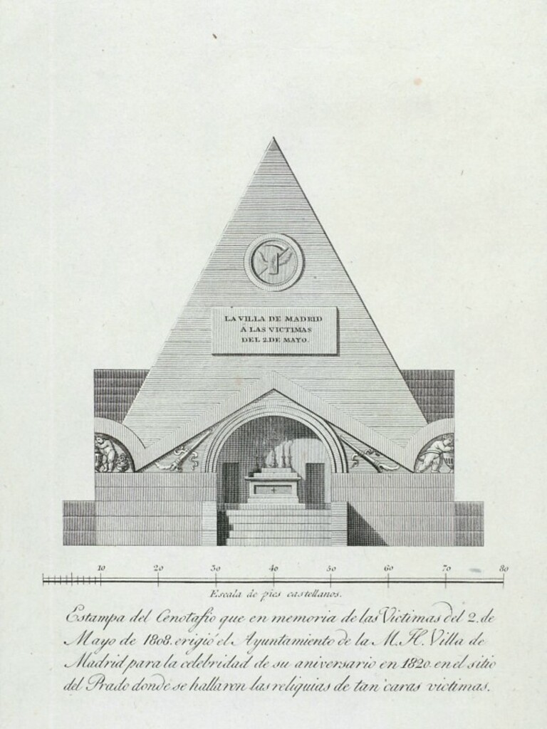 Miniatura de Cenotafio en memoria de las víctimas del 2 de Mayo de 1808.