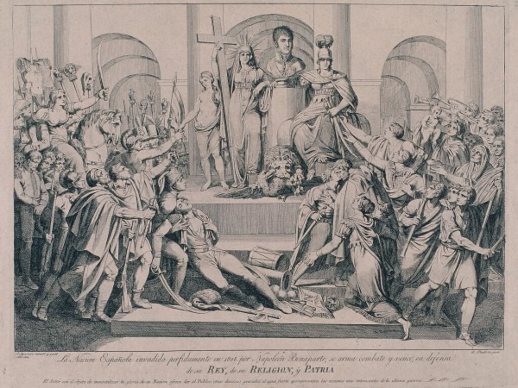 Miniatura de Alegoría de la defensa de la Nación española contra la invasión francesa