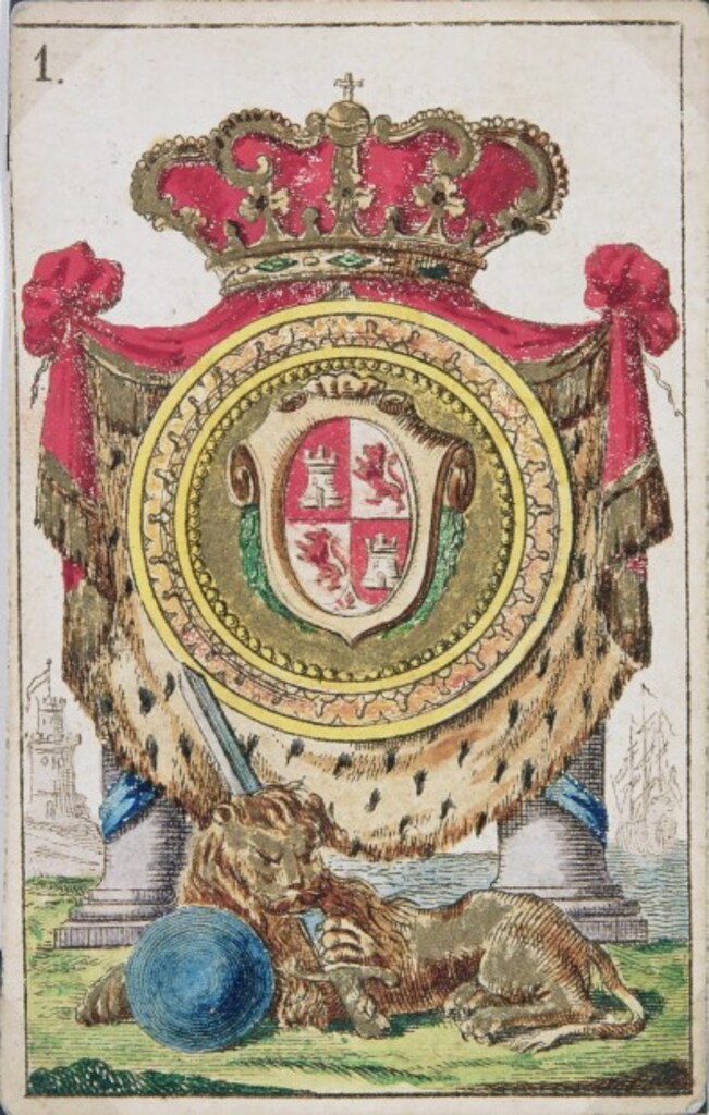 Miniatura de Baraja española. As de oros