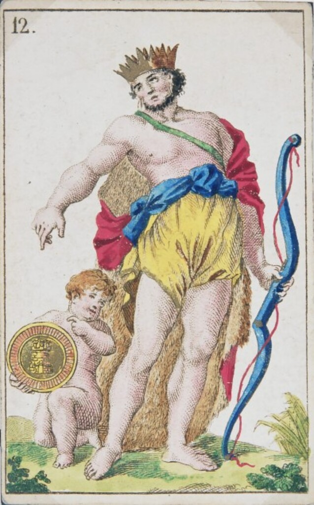 Miniatura de Baraja española. Rey de oros