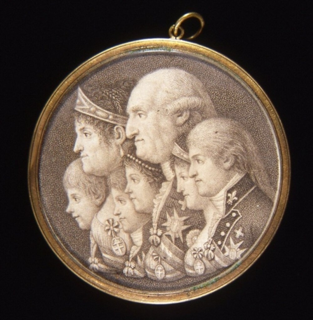Miniatura de Carlos IV, Rey de España y su familia