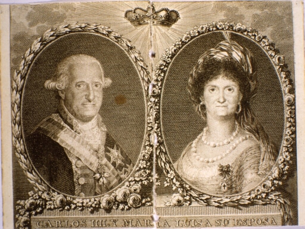 Miniatura de Retratos de Carlos IV y María Luisa