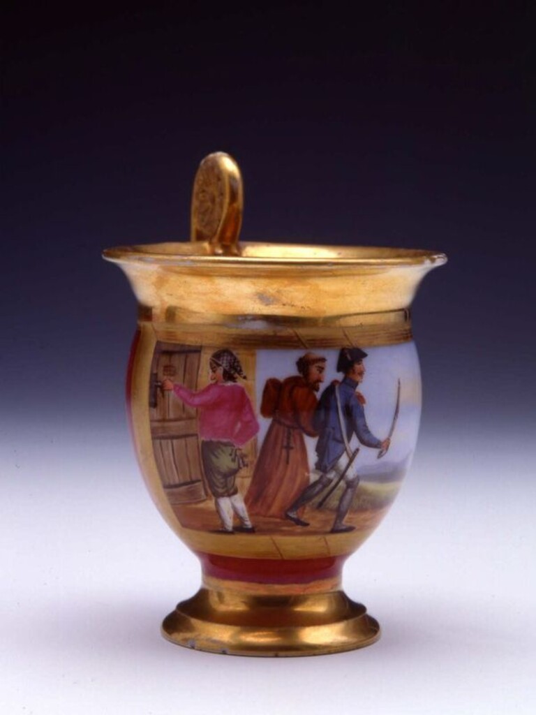 Miniatura de Taza decorada con tema alusivo a la Constitución de 1812