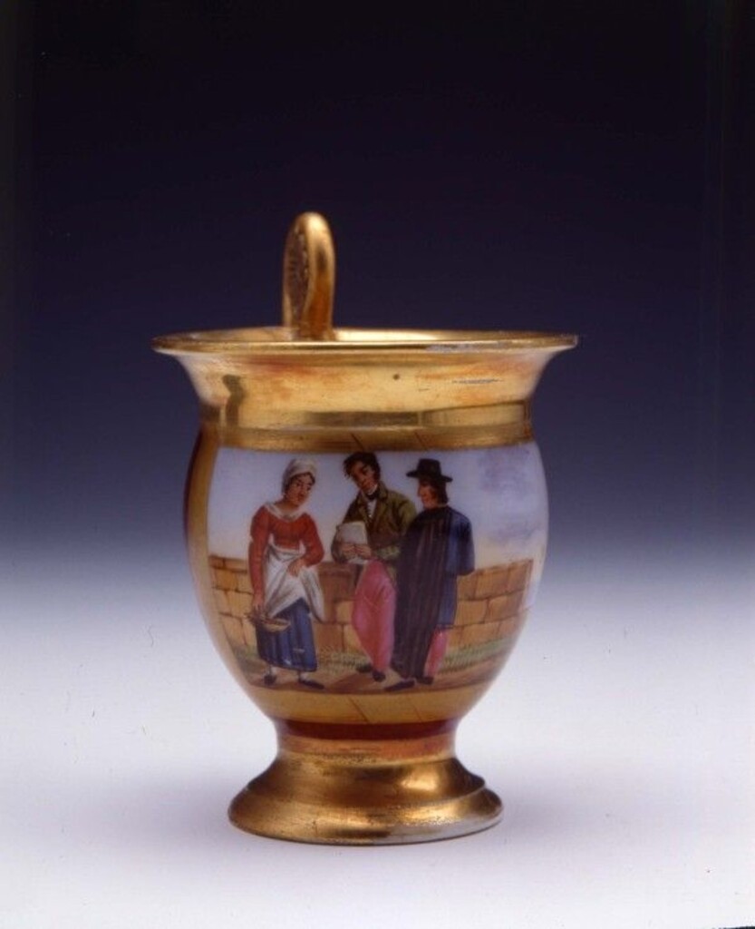 Miniatura de Taza decorada con tema alusivo a la Constitución de 1812