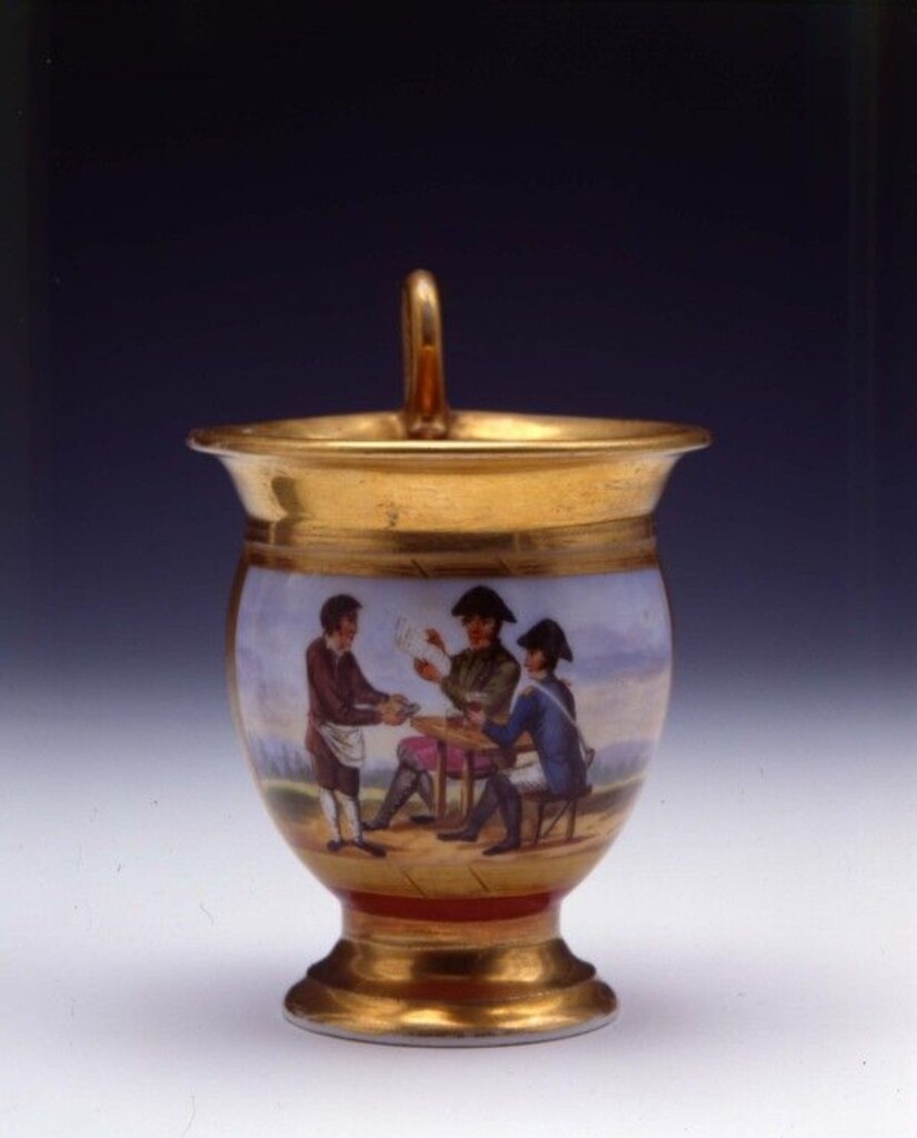 Miniatura de Taza decorada con motivo alusivo a la Constitución de 1812