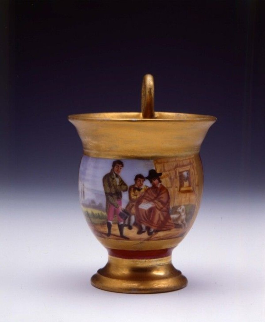 Miniatura de Taza decorada con motivo alusivo a la Constitución de 1812