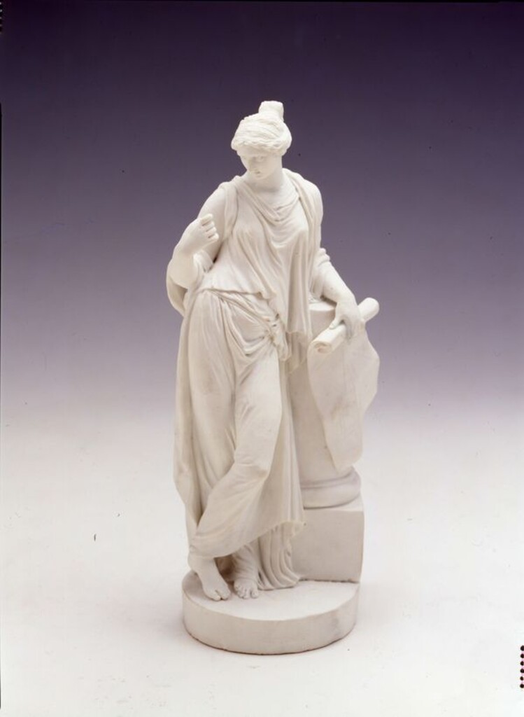 Miniatura de Urania, musa de la astronomía